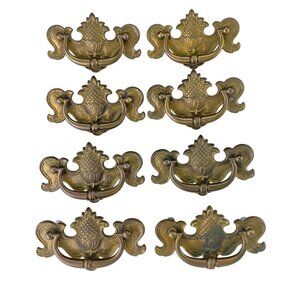 Vintage Batwing Pineapple Dresser Pulls Set Of 8 Keeler Brass Co. KBC